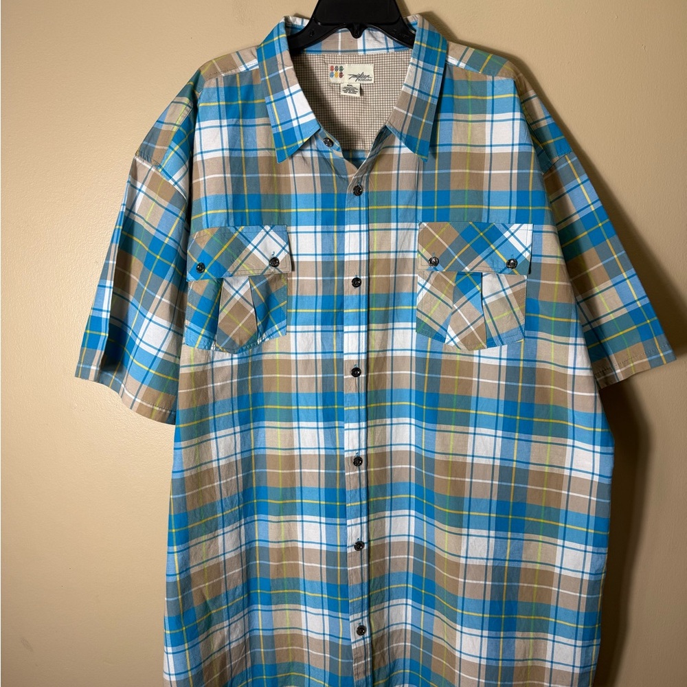 Miskeen Originals Plaid Shirt 5XL Y2K Streetwear Button Up Big Tall‎